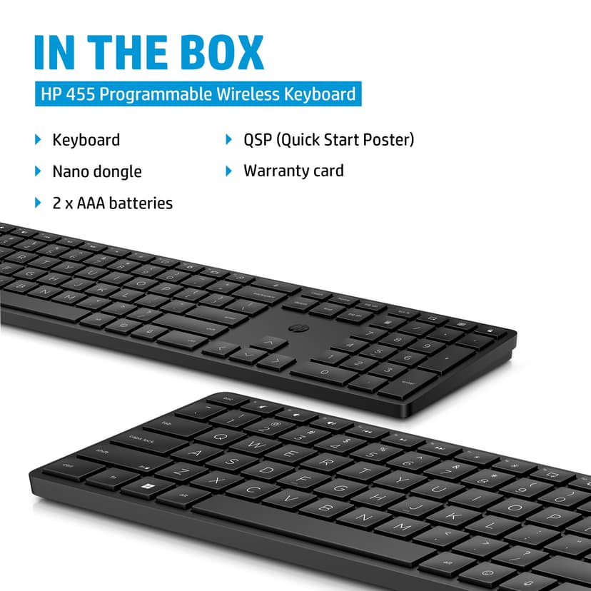 HP 455 programmerbart trådløst tastatur Trådløs