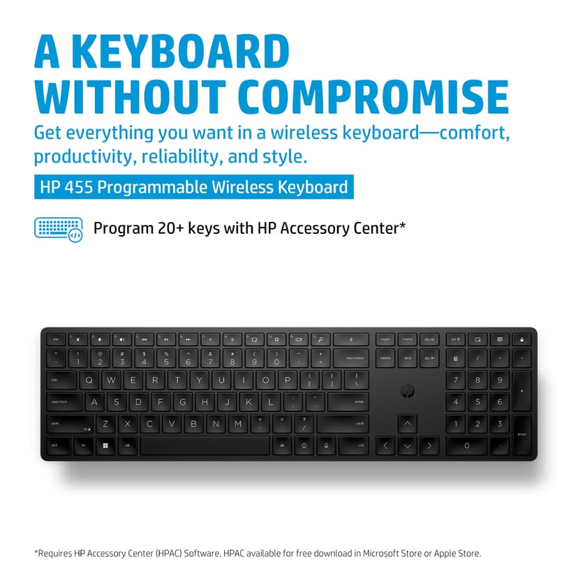 HP 455 programmerbart trådløst tastatur Trådløs
