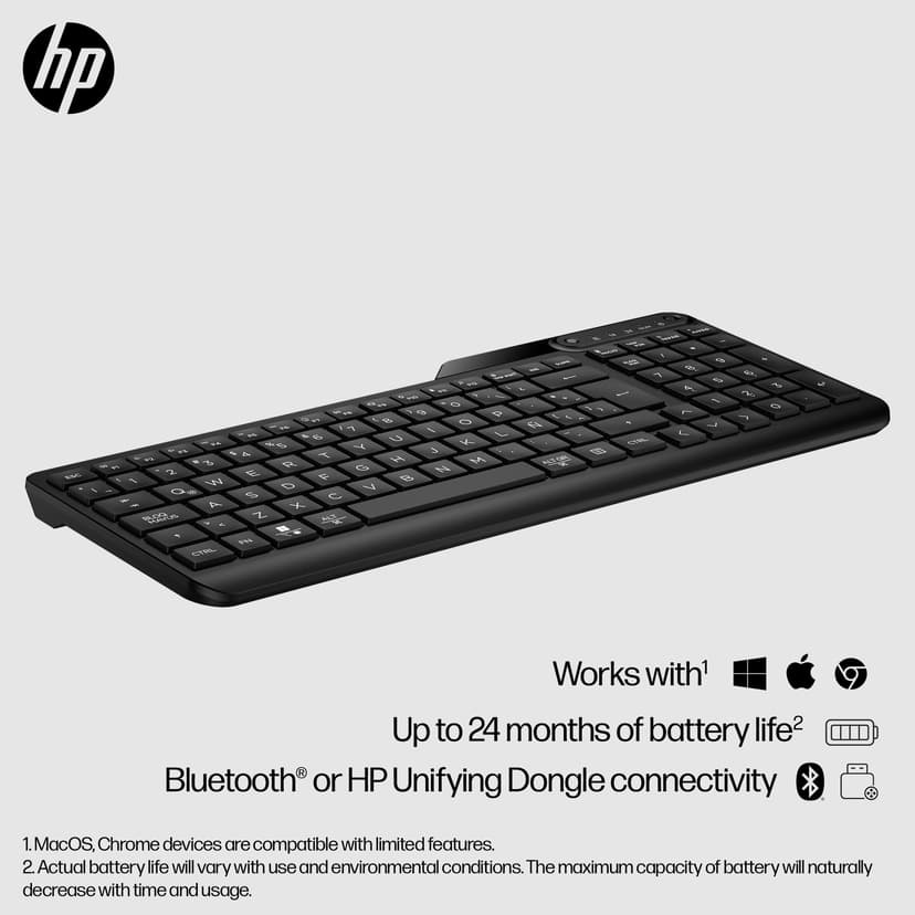 HP 475 Kaksitoiminen näppäimistö Langaton Pohjoismainen