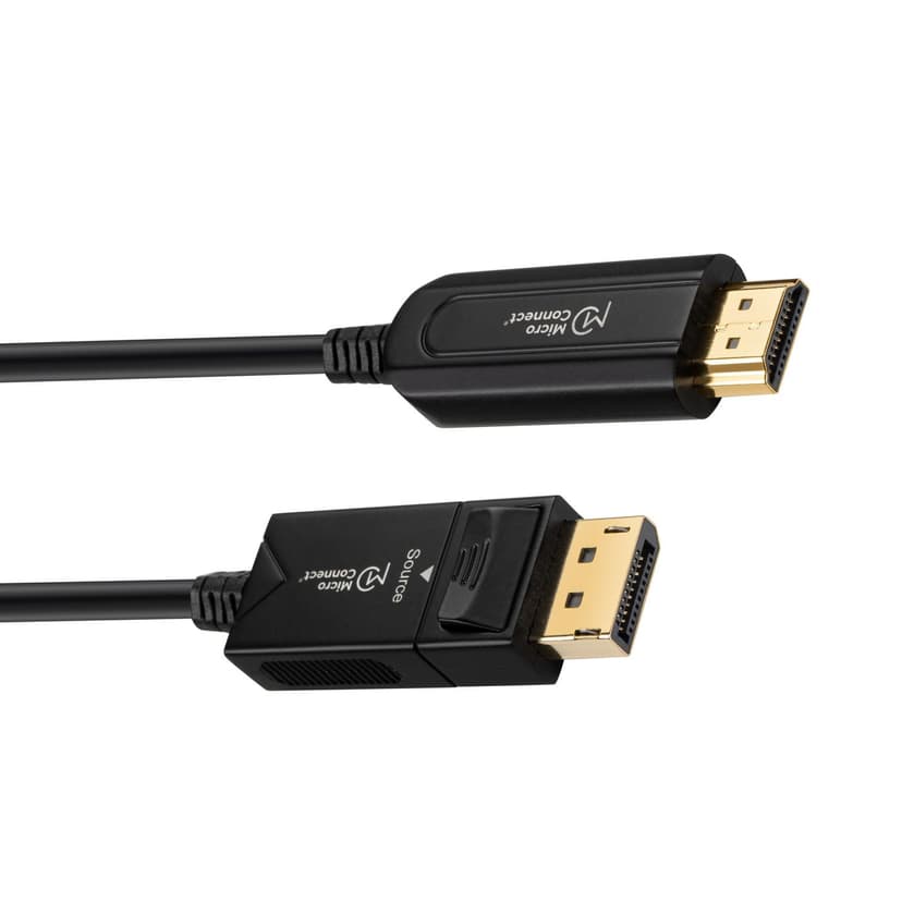 Microconnect Premium Optic DisplayPort 1.4 - HDMI 2.0 Cable 15m DisplayPort HDMI Svart