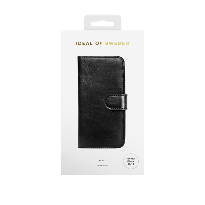 iDeal of Sweden Magnet Wallet+ Vippedeksel For Mobiltelefon iPhone 13, iPhone 14, iPhone 16e, iPhone 17e Svart