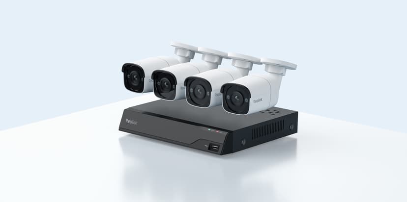 Reolink NVS8-5MB4 Säkerhetssystem - 8-kanals NVR + 4 x 4K-bulletkameror