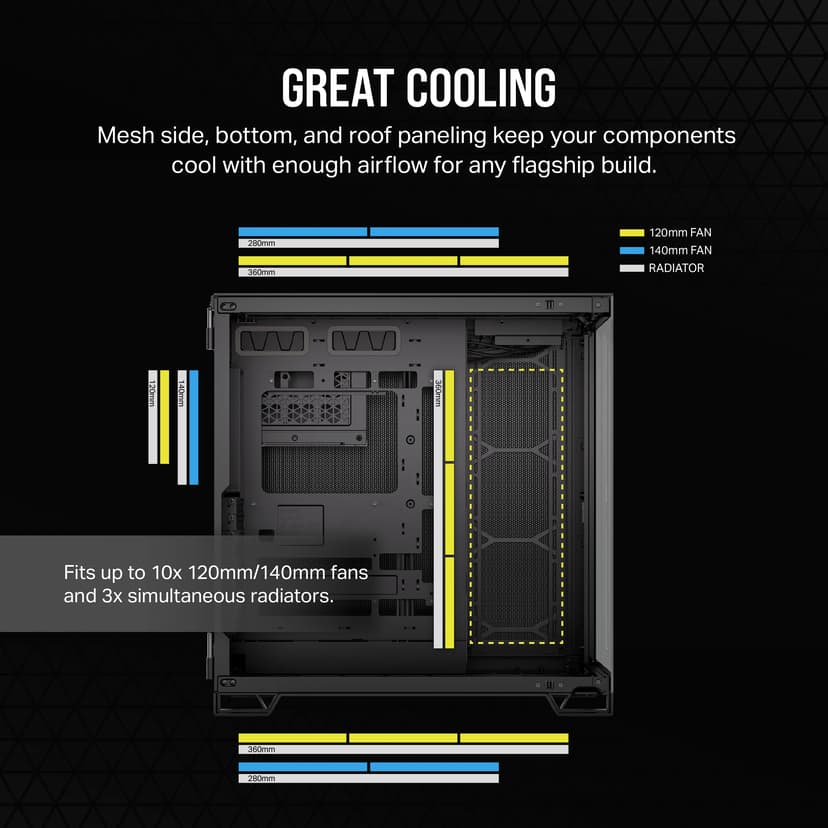 Corsair 6500X Glas Midi Tower Svart
