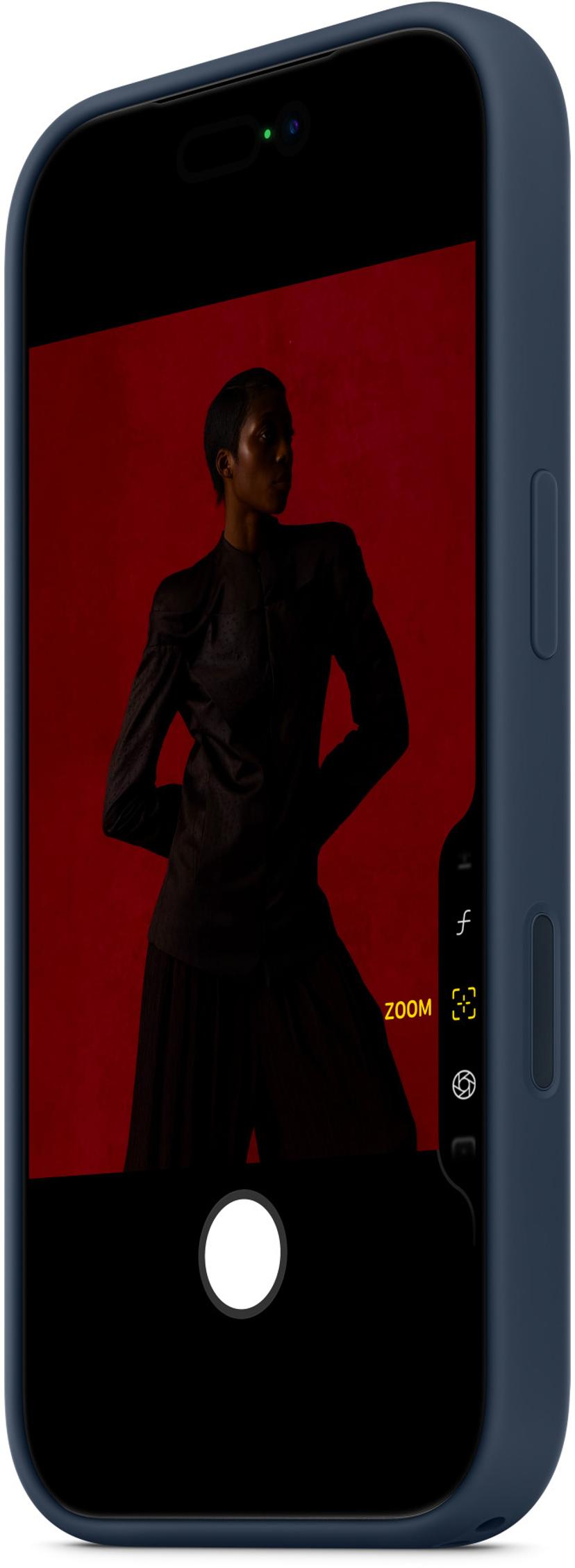 Apple Silicone Case iPhone 17 Pro tummansininen