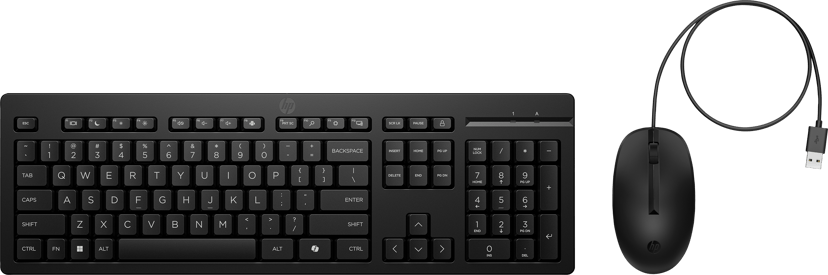 HP 225 trådbunden mus- och tangentbordskombination Kabel Icke-mekanisk