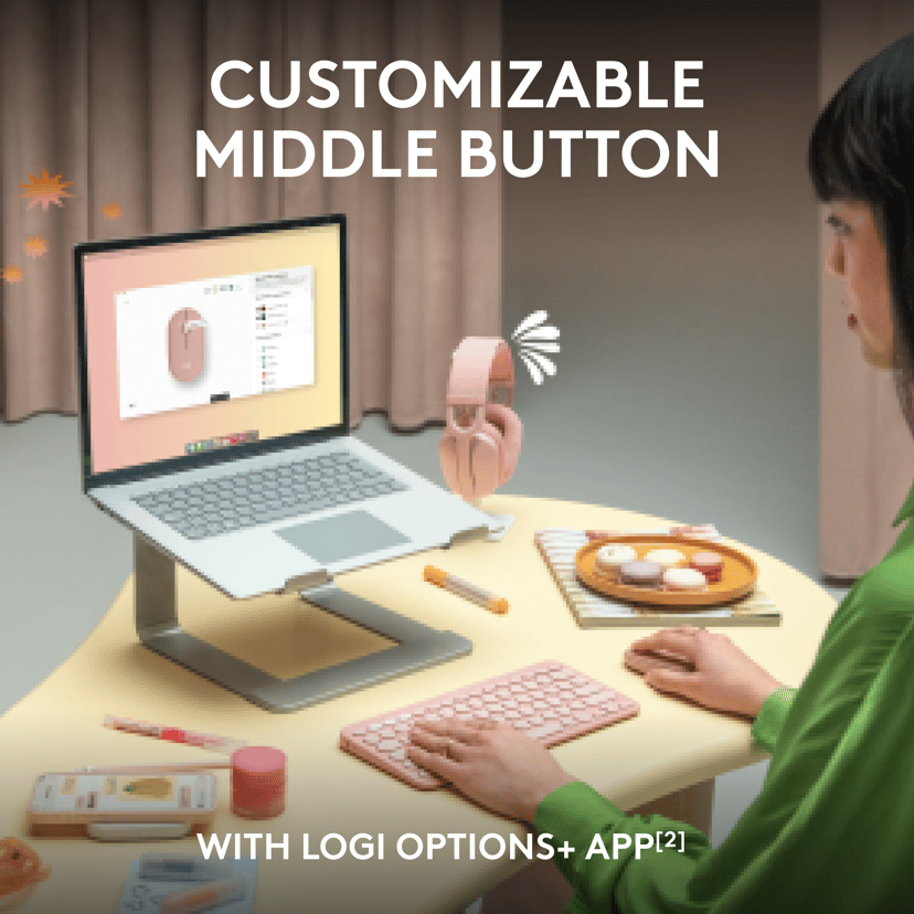 Logitech Pebble Mouse 2 M350s RF Wireless + Bluetooth Hiiri Grafiitti