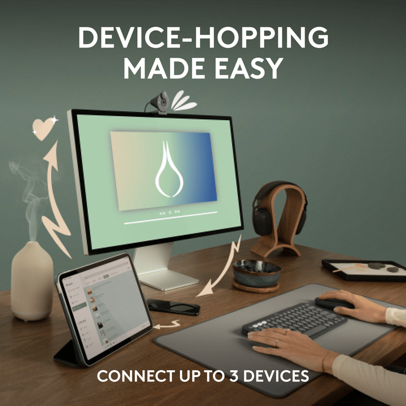 Logitech Pebble Mouse 2 M350s RF Wireless + Bluetooth Hiiri