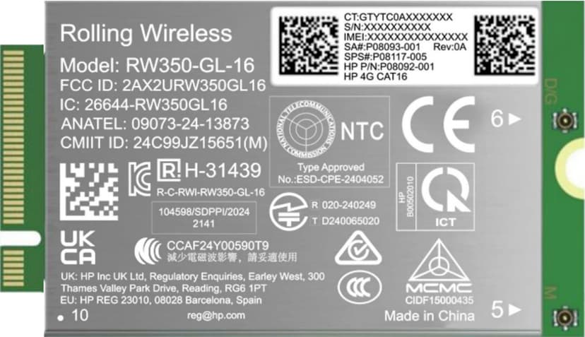 HP 4G LTE-Advanced Pro Cat16 WWAN