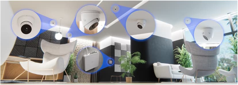 Ubiquiti UniFi Protect UNVR Instant + 4x G5 Turret Ultra + 1TB HDD