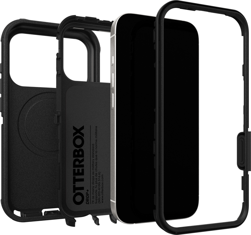 Otterbox Defender Pro MagSafe iPhone 17 Pro Musta