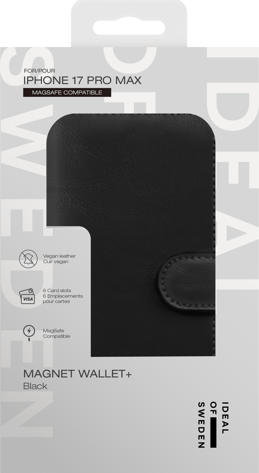iDeal of Sweden Magnet Wallet+ MagSafe iPhone 17 Pro Max Musta