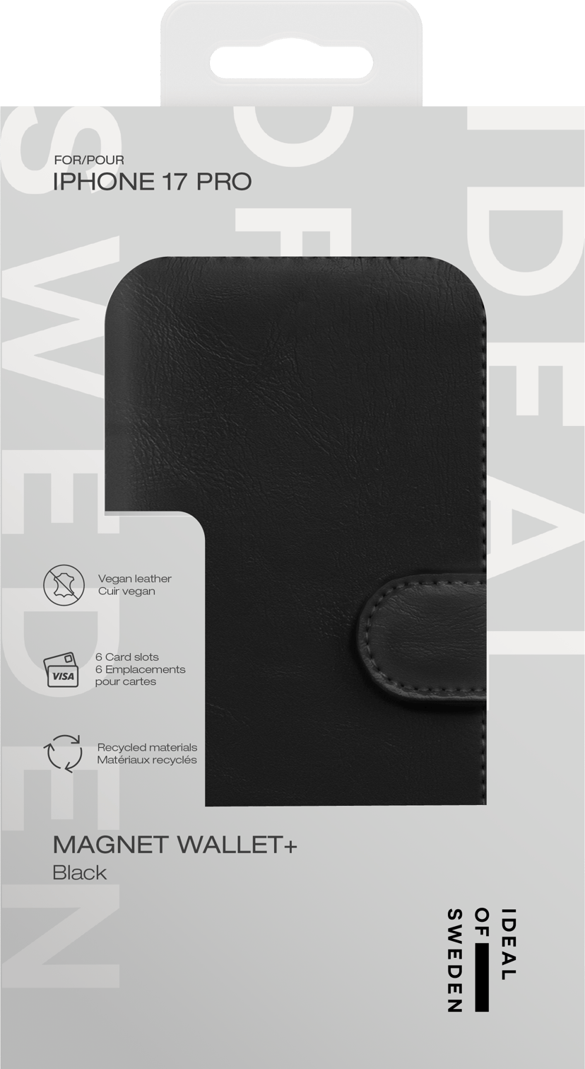 iDeal of Sweden Magnet Wallet+ iPhone 17 Pro Svart