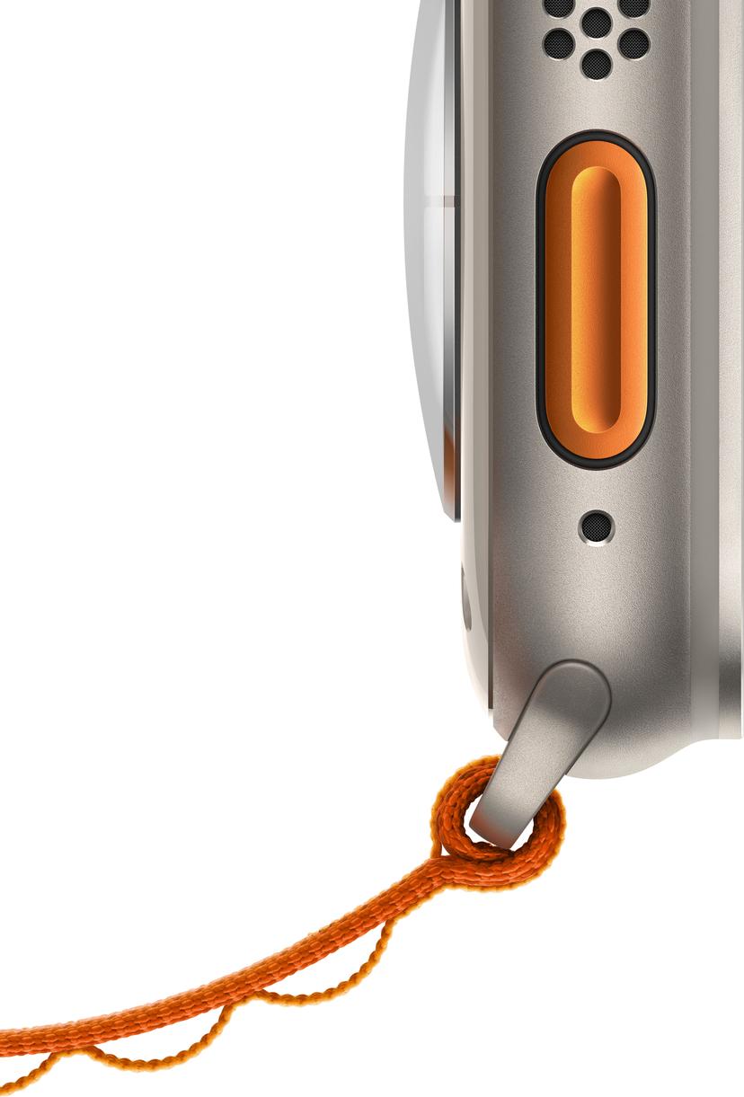 Apple Watch Ultra GPS + Cellular, 49mm Titanium Case with Orange Alpine Loop Small