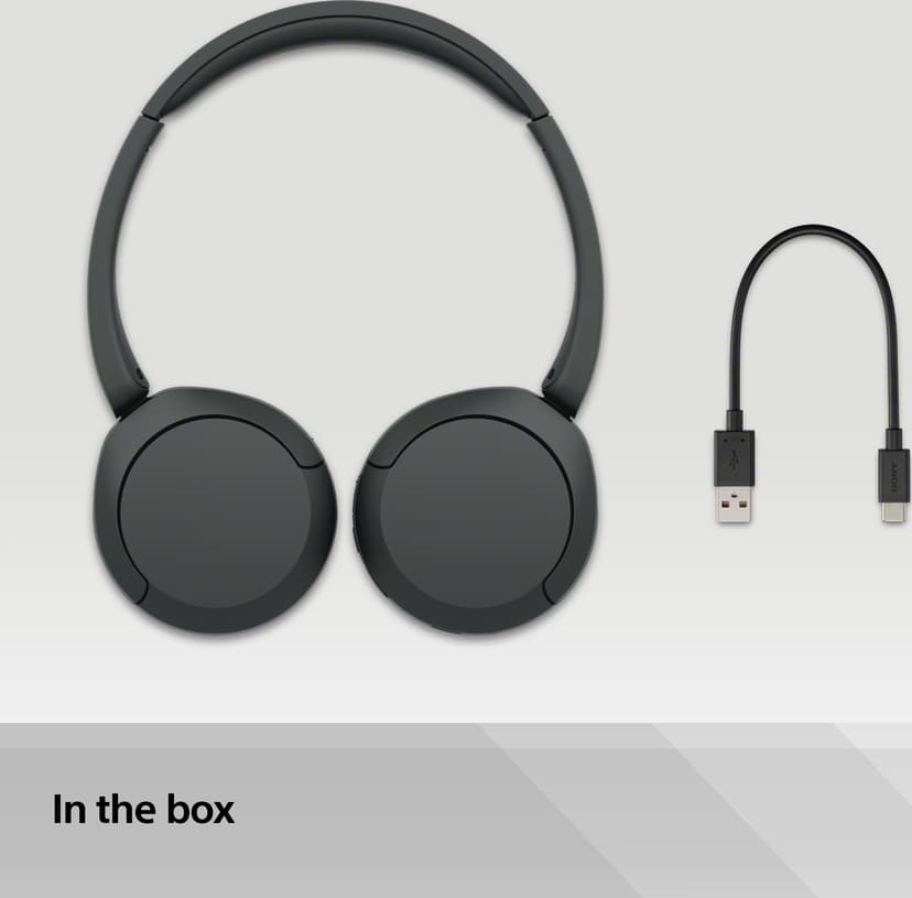 Sony WH-CH520 Wireless Headphones Stereo USB-C Svart