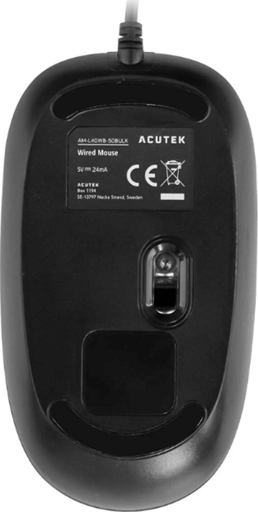 Acutek Wired Standard Mouse L40W 50-Pack Bulk - (Fyndvara klass 2) USB-A