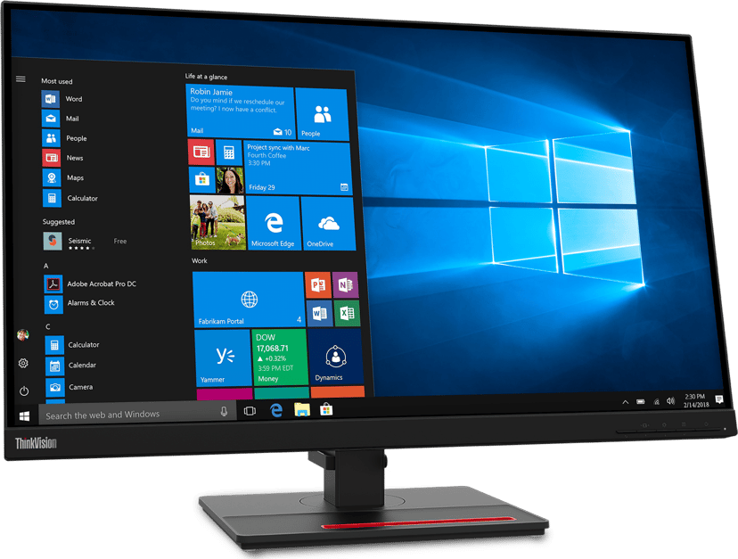 Lenovo ThinkVision T27Q-20 - (Kuppvare klasse 2) 27" 2560 × 1440pixels IPS 16:9 60Hz