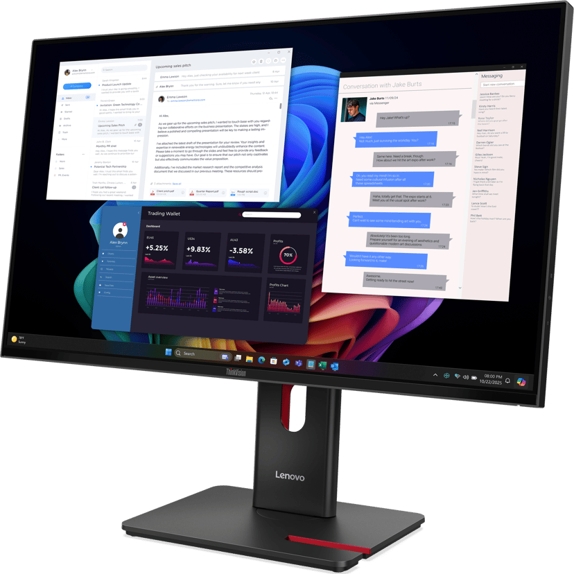 Lenovo ThinkVision T27UD-40 27" 3840 × 2160pixels IPS 16:9 60Hz