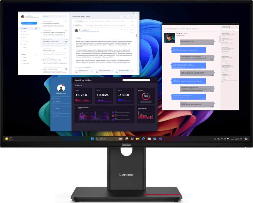 Lenovo ThinkVision T27UD-40 27" 3840 × 2160pixels IPS 16:9 60Hz