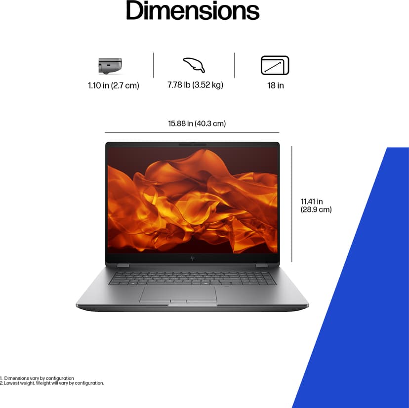 HP ZBook Fury G1i Intel Core Ultra 9 64GB 2000GB RTX PRO 2000 BW 18"