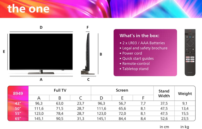 Philips The One 75" 4K LED Ambilight Smart TV