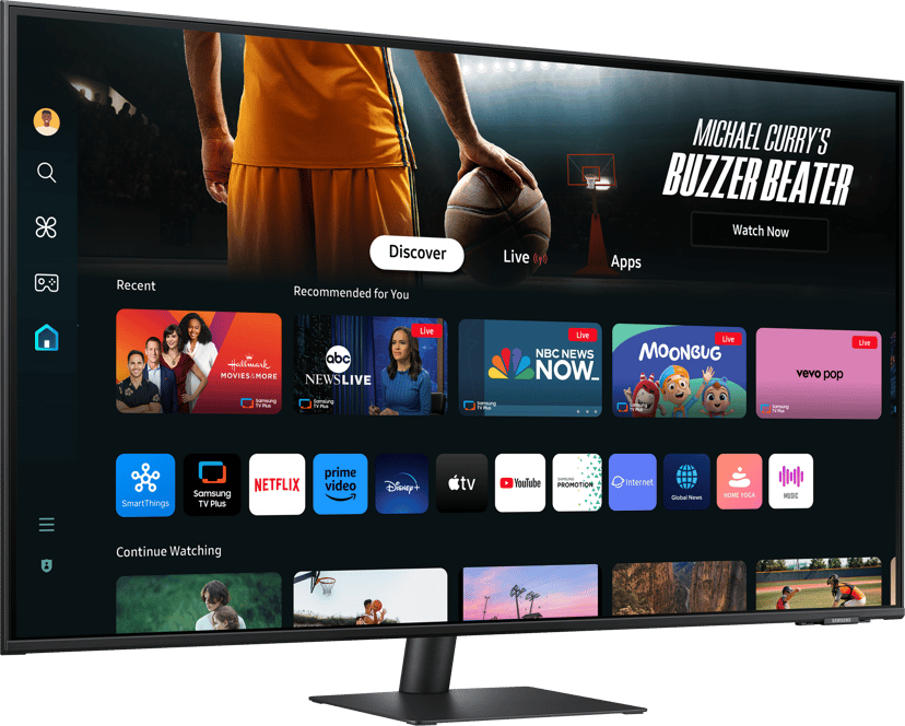 Samsung Smart Monitor M7 M70D - (Kuppvare klasse 2) 43" 3840 × 2160pixels VA 16:9 60Hz