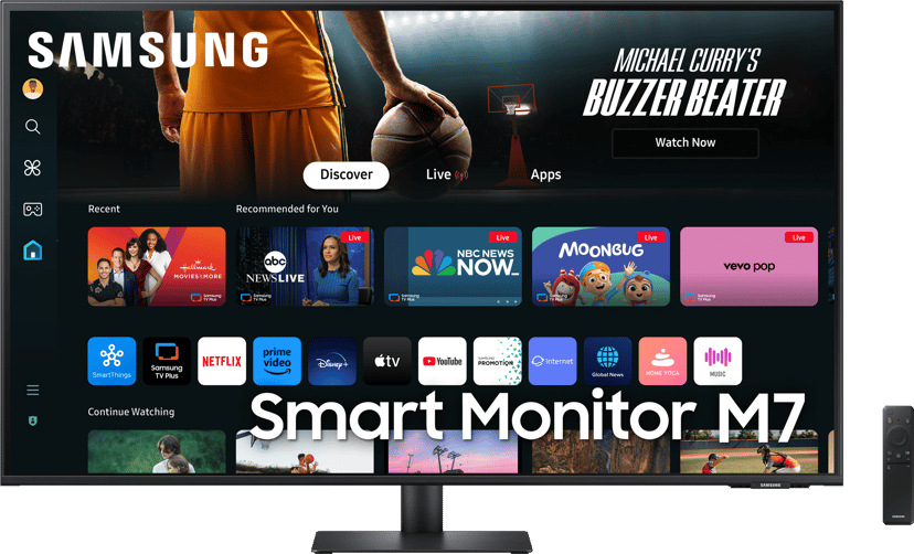Samsung Smart Monitor M7 M70D - (Löytötuote luokka 2) 43" 3840 × 2160pixels VA 16:9 60Hz