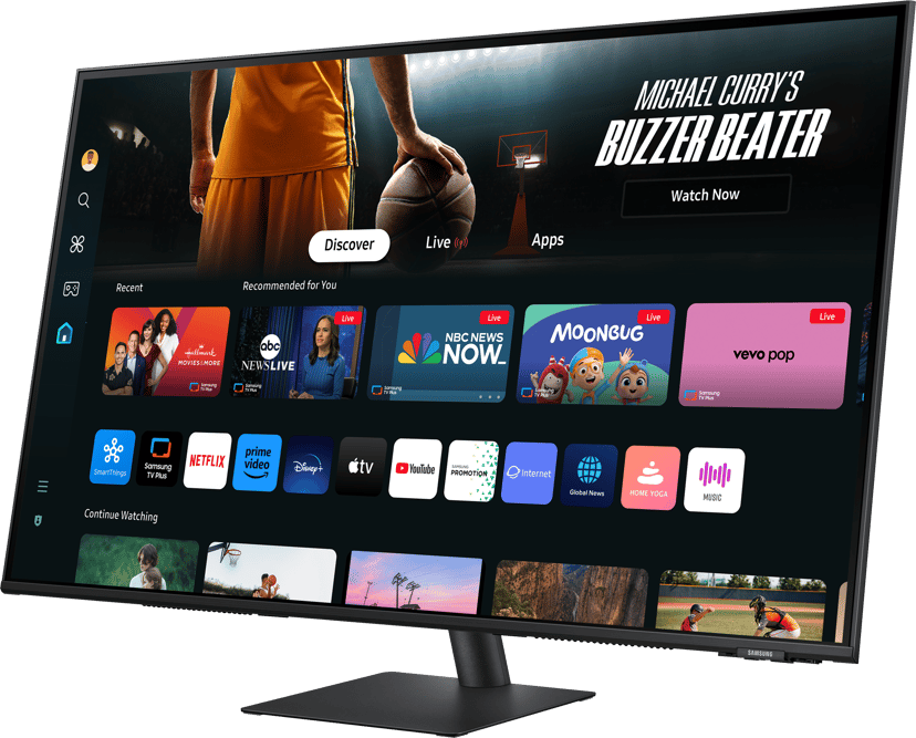 Samsung Smart Monitor M7 M70D - (Kuppvare klasse 2) 43" 3840 × 2160pixels VA 16:9 60Hz
