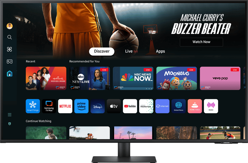 Samsung Smart Monitor M7 M70D - (Kuppvare klasse 2) 43" 3840 × 2160pixels VA 16:9 60Hz