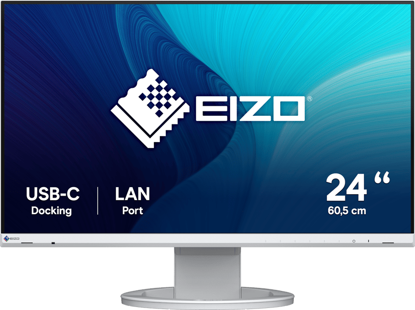 EIZO FlexScan EV2490-WT LED display 60.5 cm (23.8") 1920 x 1080 pixels Full HD White - (Kuppvare klasse 2) 23.8" 1920 × 1080pixels IPS 16:9 60Hz