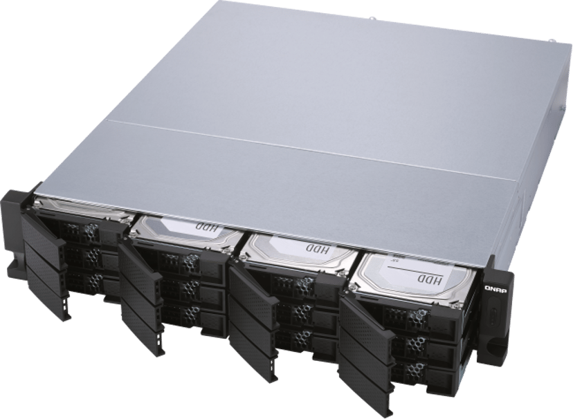 QNAP TL-R1200S-RP harddiskkabinett HDD/SSD-kabinett Sort, Grå 2.5/3.5"
