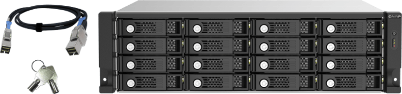 QNAP TL-R1620Sep-RP HDD-hölje Svart, Grå 2.5/3.5"