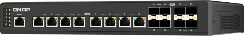 QNAP QSW-IM3216-8S8T nätverksswitchar hanterad L2 10G Ethernet (100/1000/10000) Svart