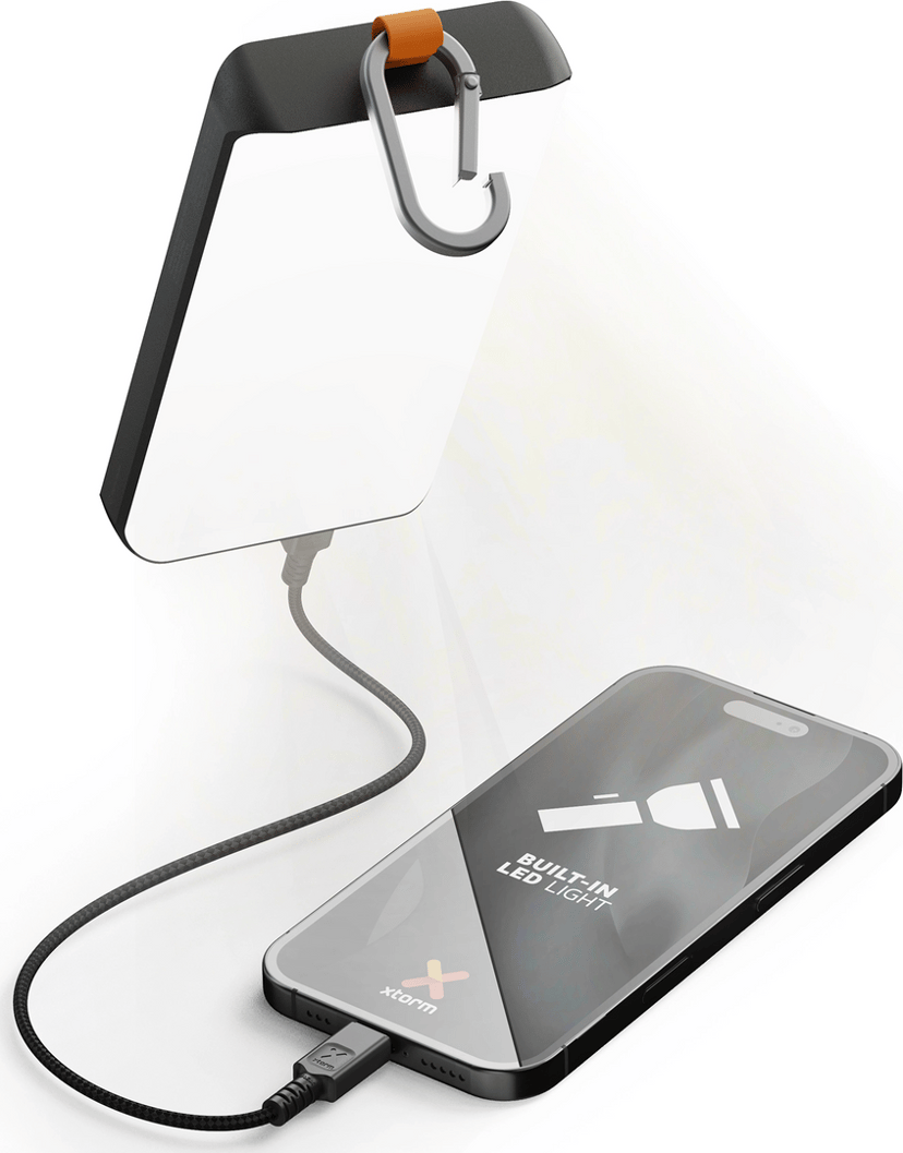 Xtorm GO2 Solar Powerbank 10000mAh + Light 10000mAh Grå, Orange, Svart