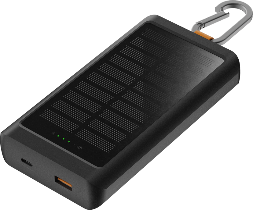 Xtorm GO2 Solar Powerbank 10000mAh + Light 10000mAh Grå, Orange, Svart