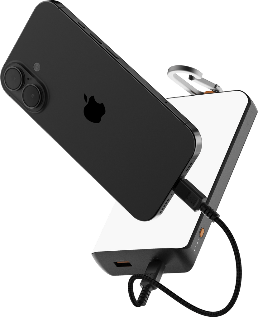 Xtorm GO2 Solar Powerbank 10000mAh + Light 10000mAh Grå, Orange, Svart
