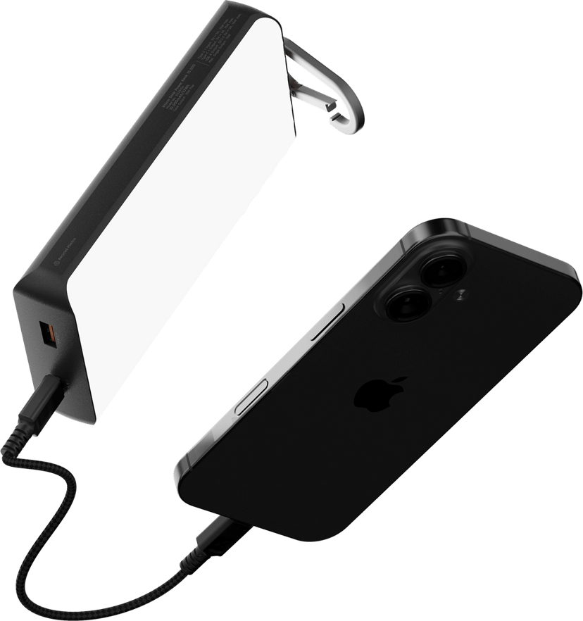Xtorm GO2 Solar Powerbank 10000mAh + Light 10000mAh Grå, Orange, Svart