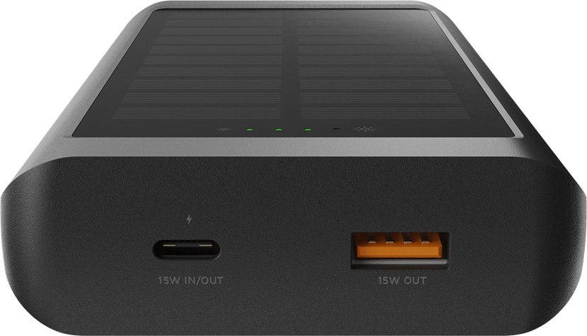 Xtorm GO2 Solar Powerbank 10000mAh + Light 10000mAh Grå, Orange, Svart