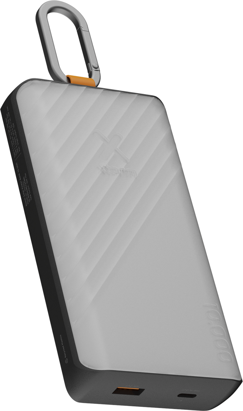 Xtorm GO2 Solar Powerbank 10000mAh + Light 10000mAh Grå, Orange, Svart