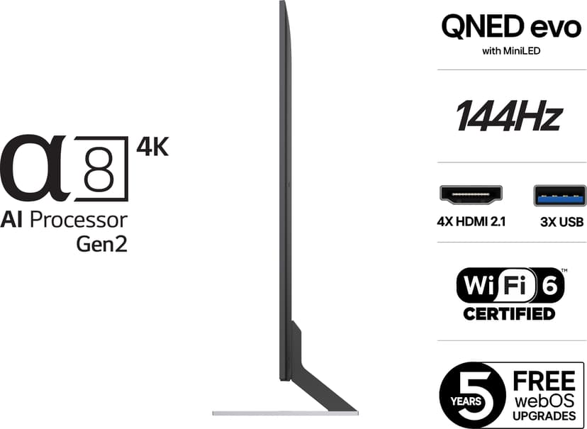 LG QNED85A 75" 4K MiniLED Smart TV (2025)