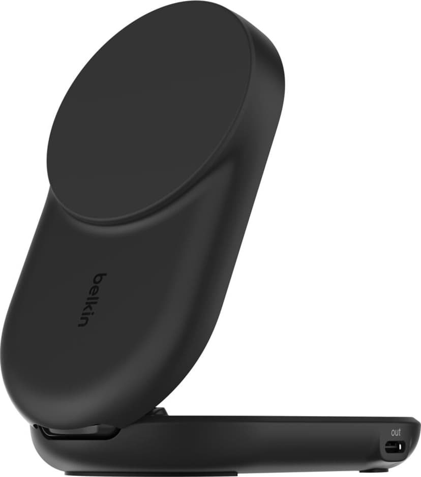 Belkin UltraCharge 25w Qi2 2in1 Magnetic Charger plus 1.5m Svart
