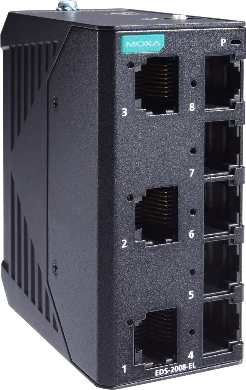 Moxa EDS-2008-EL Industrial Unmanaged 8-port Switch