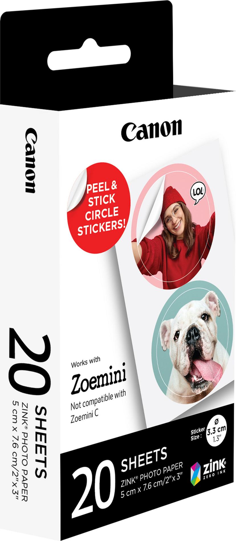 Canon Papier/Zink Cirkel 20 vellen