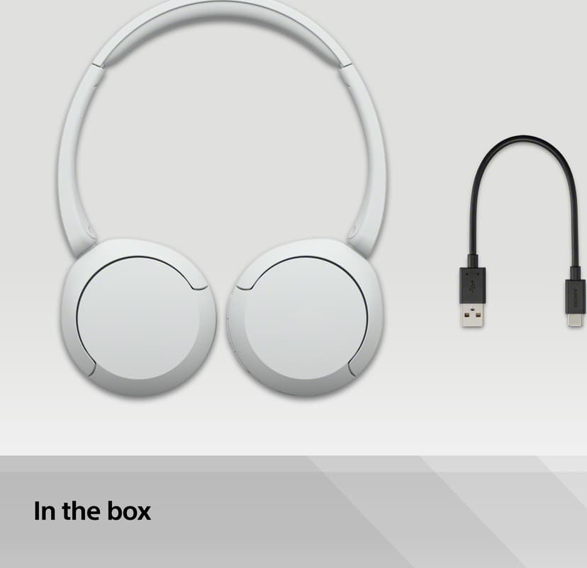 Sony WH-CH520 Wireless Headphones Stereo USB-C Hvit