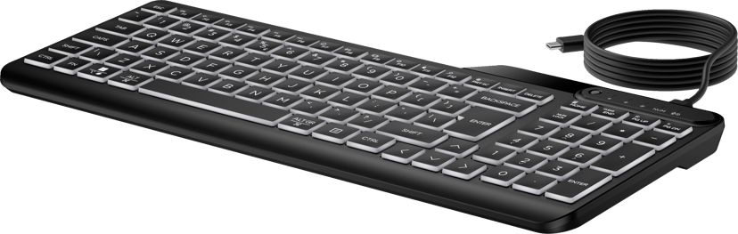 HP 405 Baggrundsbelyst kablet tastatur Ledningsført Nordisk