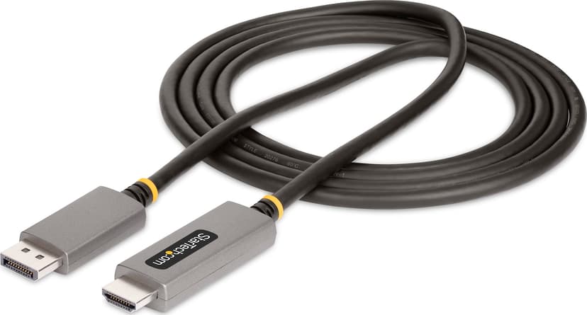 Startech StarTech.com 133DISPLAYPORTHDMI21 videokabelkobling 2 m DisplayPort HDMI Sort, Sølv 2m DisplayPort HDMI Sølv, Svart