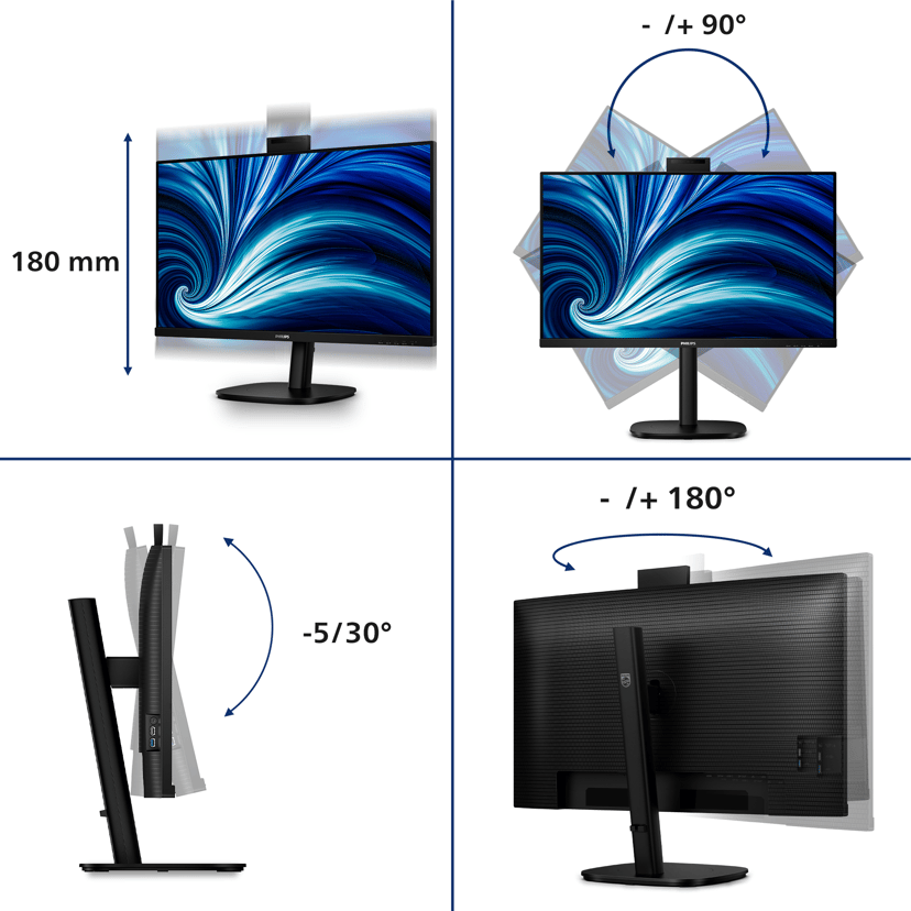 Philips 32B2U3601H 31.5" 2560 × 1440pixels IPS 16:9 100Hz