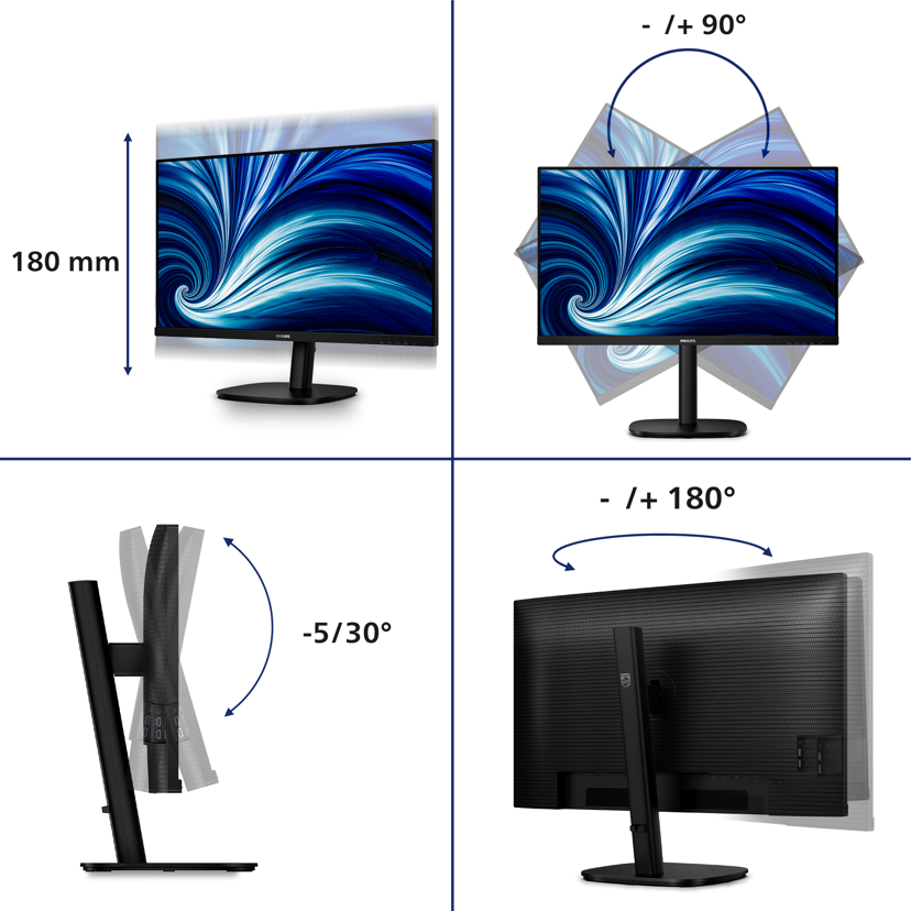 Philips 32B2N3500 31.5" 2560 × 1440pixels IPS 16:9 100Hz