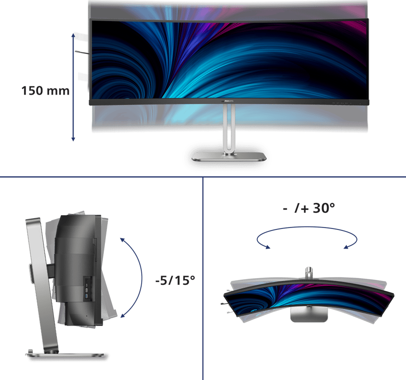 Philips 49B2U5900C Curved 48.8, 48.8 inch/124 cm" 5120 × 1440pixels VA 32:9 75Hz