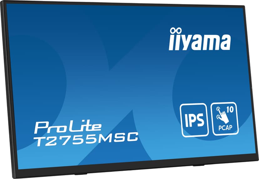 iiyama ProLite T2755MSC-B1 computer monitor 68,6 cm (27") 1920 x 1080 Pixels Full HD LED Touchscreen Tafelblad Zwart 27" 1920 × 1080pixels IPS 16:9 60Hz