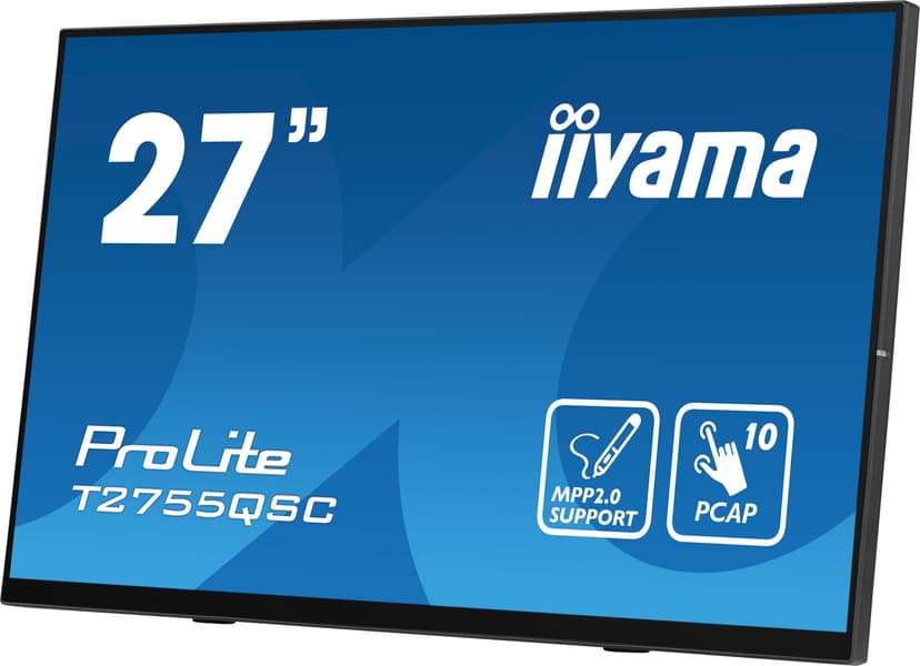 iiyama ProLite T2755QSC-B1 27" IPS WQHD PCAP USB Svart 27" 2560 × 1440pixels IPS 16:9 75Hz